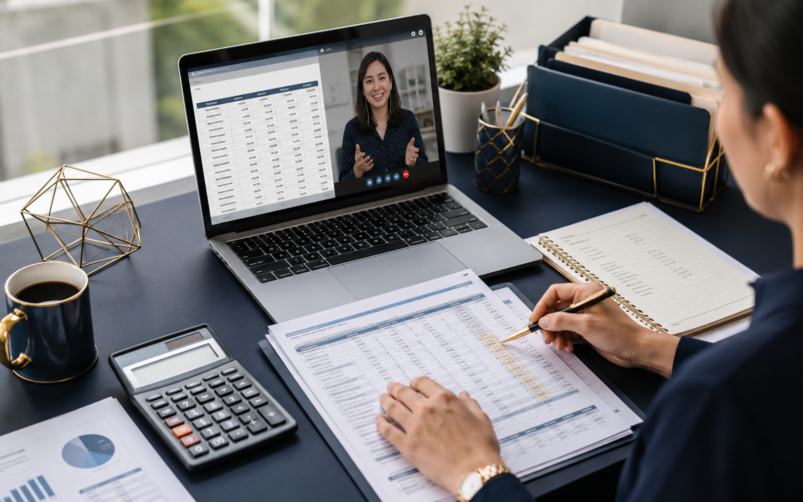 Remote bookkeeping support illustration